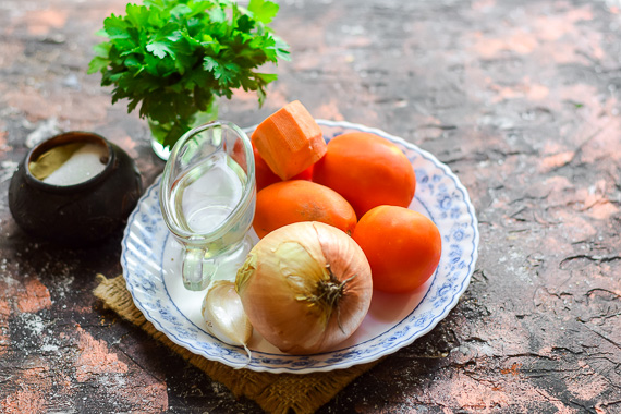 помидоры дольками с луком и маслом рецепт фото 1